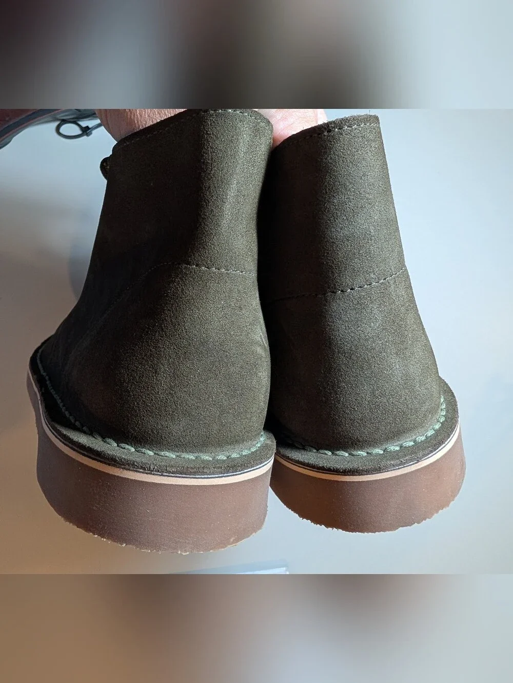 Clarks Men's Size 10.5W Suede Bushacre Chukka Boots in Olive NWT